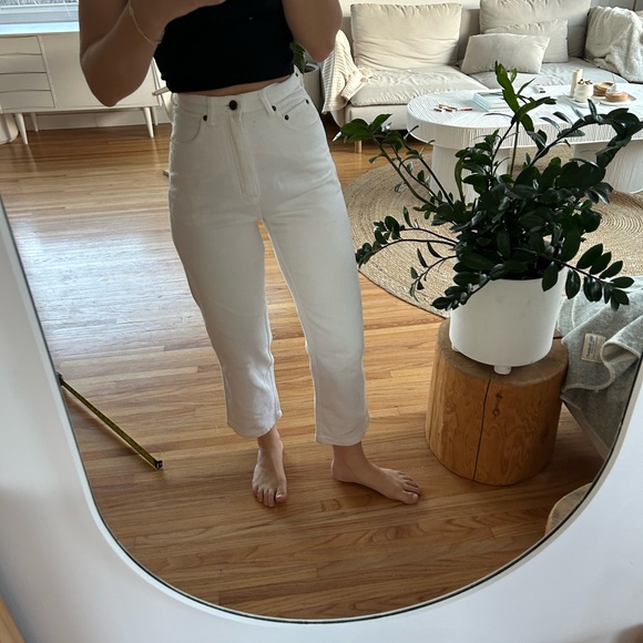 Vintage Straight White Jeans - Picture 13 of 14
